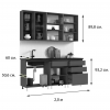 Кухонный гарнитур Техно-6 2,0м Амазония / Графит софт МДФ МиФ